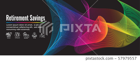 Retirement Savings Icon Set and Web Header Banner Retirement Savings Icon Set and Web Header Banner 57979557