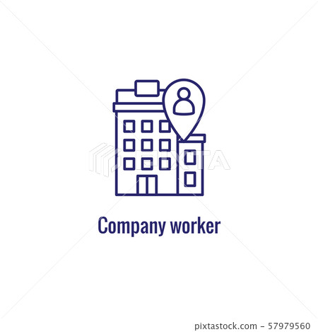 In-Company and Outsource Icon with freelancing or 57979560