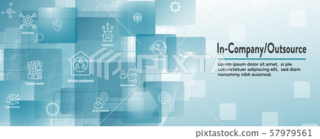 In-Company and Outsource Icon Set - web header In-Company and Outsource Icon Set - web header 57979561
