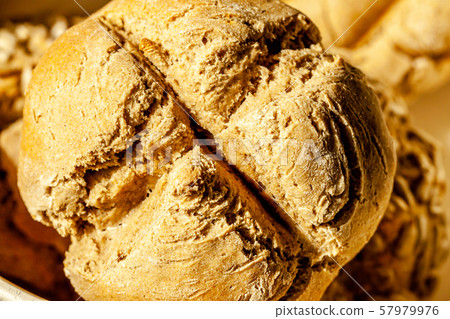 Close up of tasty sunflower bread rolls from Denmark 57979976