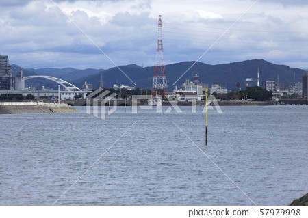 Omuta City Miike Port Route Typhoon Dawn, 57979998