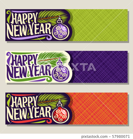 Vector banners for New Year - Stock Illustration [57980071] - PIXTA
