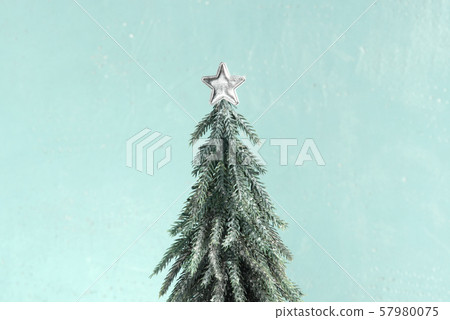 Minimalistic composition with Christmas tree 57980075