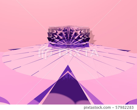 Abstract 3D background with polygons structure, chaotic and sharp. 3D illustration 57982283