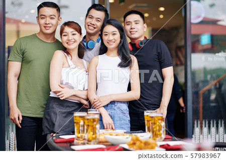 Group of Asian young people in cafe 57983967