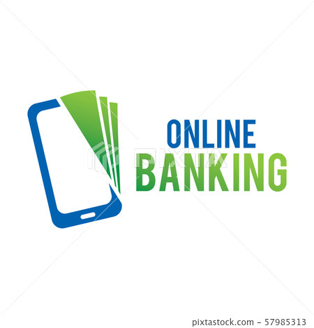 Vector logo for online Bank and online transfers - Stock Illustration ...