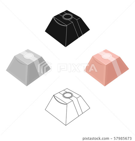 Gift in the form of a pyramid. Gift wrap on holiday.Gifts and Certificates single icon in cartoon Gift in the form of a pyramid. Gift wrap on holiday.Gifts and Certificates single icon in cartoon 57985673