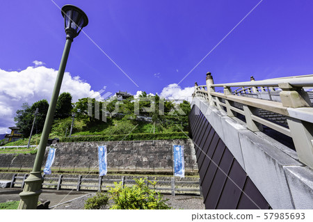Fukuchiyama Castle and Shoryu Bridge (Fukuchiyama City, Kyoto Prefecture) Fukuchiyama Castle and Shoryu Bridge (Fukuchiyama City, Kyoto Prefecture) 57985693
