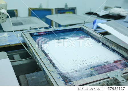 Close up of block screen with white color. 57986117