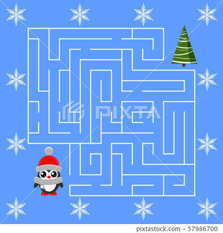 Maze game for the children with a labyrinth. 57986700