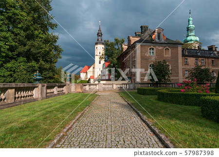 The architecture in the centre of Pszczyna 57987398