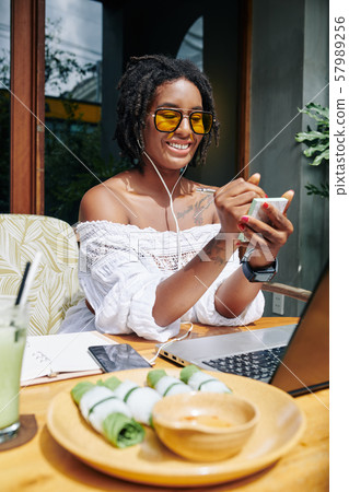 Woman making notes 57989256