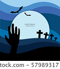 Halloween template background vector graphic design 57989317