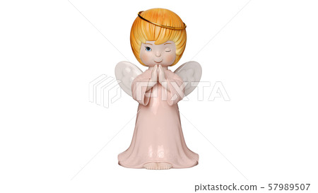 Cute angel sculpture, front view Cute angel sculpture, front view 57989507