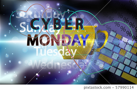 Banner for event Cyber monday sale. Technology Banner for event Cyber monday sale. Technology 57990114