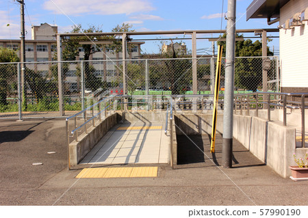 Slope installed at Niida Station on the Karasuyama Line 57990190