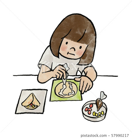 做玩具薄餅的女孩 做玩具薄餅的女孩 57990217