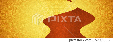 金色和紅色橫幅 57990805