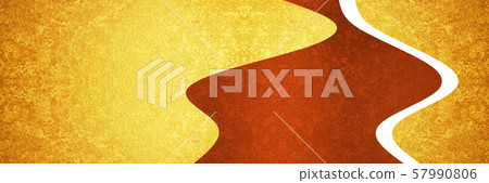 金色和紅色橫幅 57990806