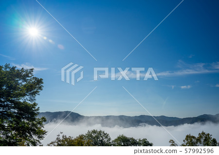 Sea of clouds seen from Bicchu Matsuyama Castle Sea of clouds seen from Bicchu Matsuyama Castle 57992596
