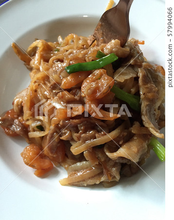 Fried rice sticks(Pad Thai) with shrimps and 57994066
