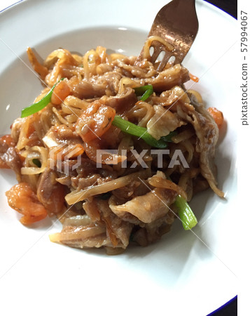 Fried rice sticks(Pad Thai) with shrimps and 57994067