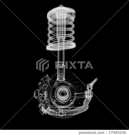 X-ray Car suspension and brake disk 57995036