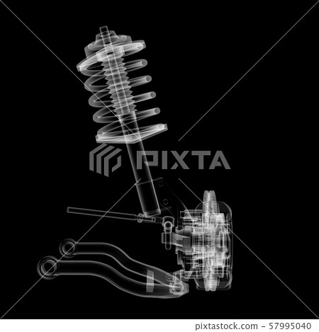 X-ray Car suspension and brake disk X-ray Car suspension and brake disk 57995040