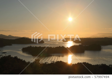 Watari Bay seen from Tomoyama Park Observatory 57997494