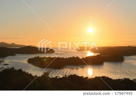 Watari Bay seen from Tomoyama Park Observatory 57997495