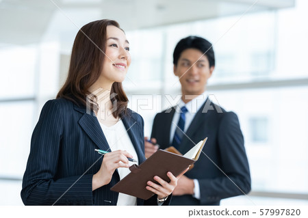 Business image Male employee Female employee Business image Male employee Female employee 57997820