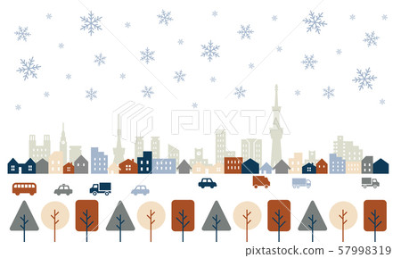 Cityscape snow winter natural color Cityscape snow winter natural color 57998319