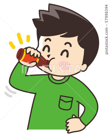 Young man drinking energy drink Young man drinking energy drink 57998394