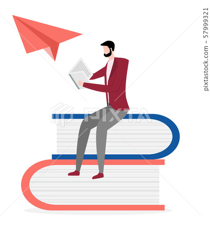 Vector Man, books. Male reader. Literature fans. 57999321