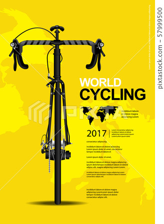 Cycling Poster Vector Illustration 57999500