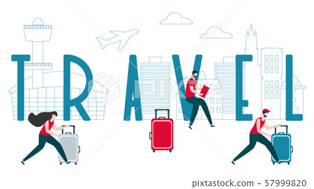 Vector illustration People traveling on vacation Vector illustration People traveling on vacation 57999820