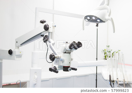 Image of a professional dental endodontic binocular microscope Image of a professional dental endodontic binocular microscope 57999823
