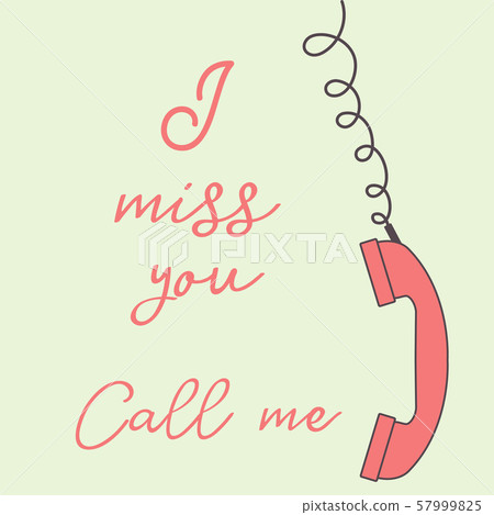 Vector illustration with handle handset Romantic Vector illustration with handle handset Romantic 57999825