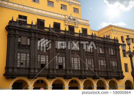 LIMA. PERU. View of the cathedral church 58000864