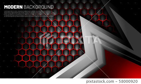 Black and gray shape background. Hexagon geometric Black and gray shape background. Hexagon geometric 58000920