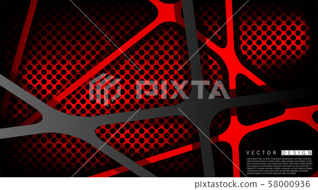 Black background overlapping vector. Realistic 58000936