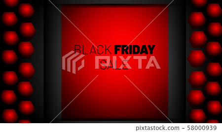 Black Friday vector design. Black background with 58000939