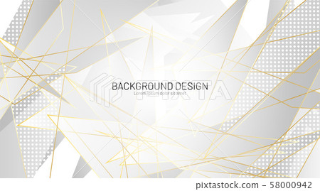 Abstract gray triangle and gold lines geometric 58000942