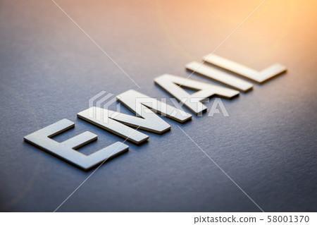 Word email written with white solid letters Word email written with white solid letters 58001370