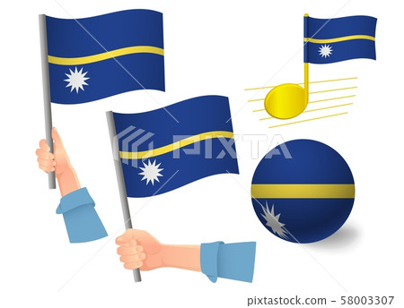 Nauru flag icon set Nauru flag icon set 58003307