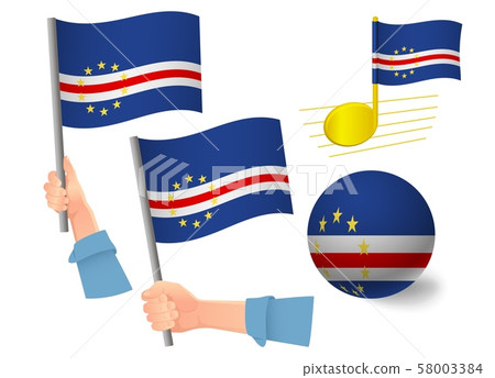 Cape Verde flag icon set 58003384