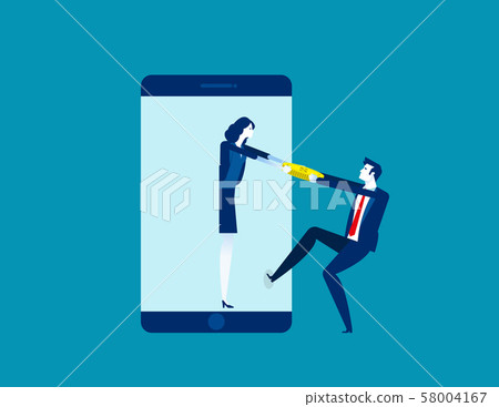 Competition In Marketing. Concept business vector Competition In Marketing. Concept business vector 58004167