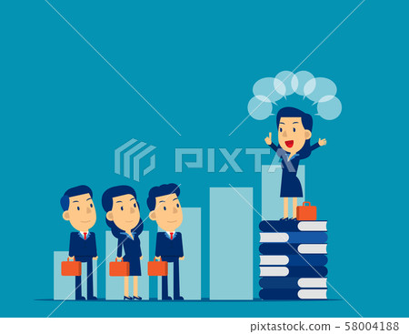 Leader speaking to colleague. Concept cute Leader speaking to colleague. Concept cute 58004188