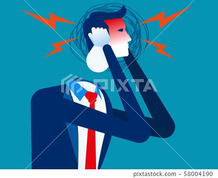 Businessman with headache. Concept business Businessman with headache. Concept business 58004190