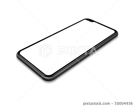 All-screen blank smartphone mockup isolated on 58004936